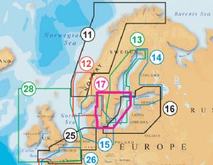 Navionics Platinum XL3 Chart 17P+ Sweden South (click for enlarged image)